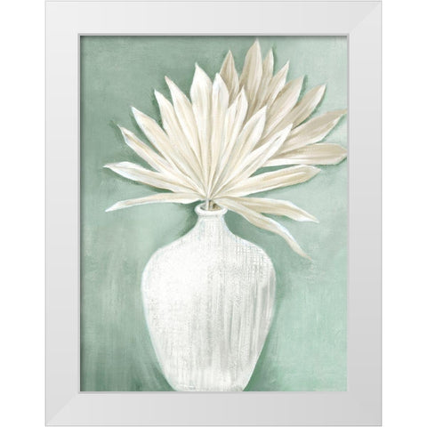 Sandy Boho Dry Palms I  White Modern Wood Framed Art Print by Black, Alex