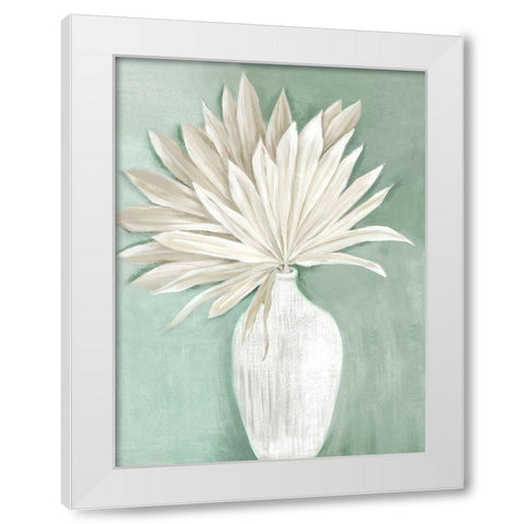 Sandy Boho Dry Palms II White Modern Wood Framed Art Print by Black, Alex