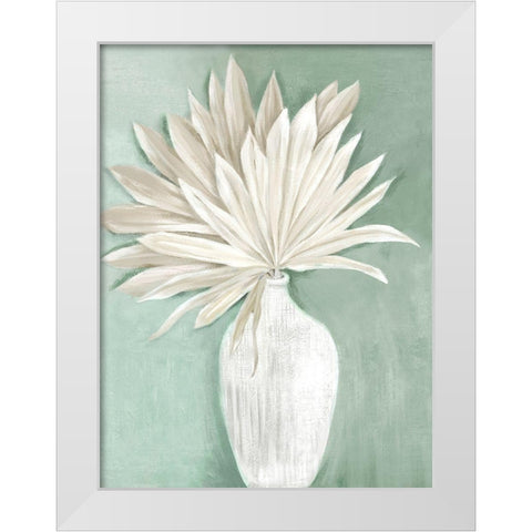 Sandy Boho Dry Palms II White Modern Wood Framed Art Print by Black, Alex