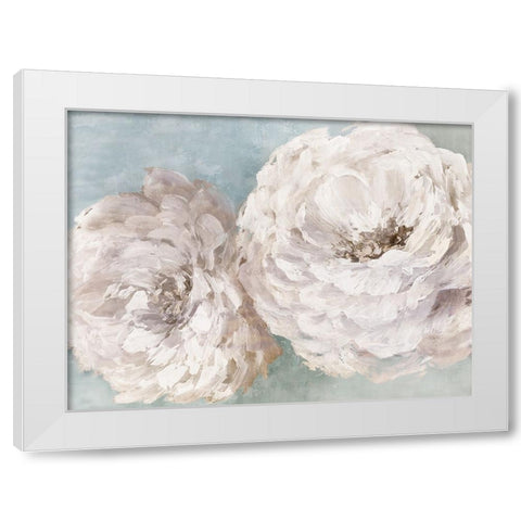 Enchanting Peonies White Modern Wood Framed Art Print by Black, Alex