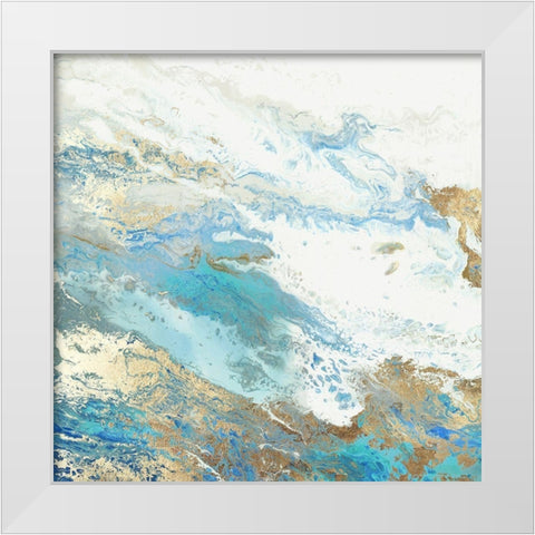 Intro Blue  I  White Modern Wood Framed Art Print by Rowan, Grace