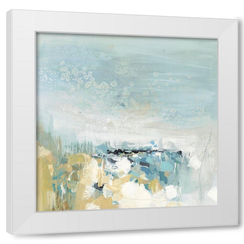 Lagoon Blue  White Modern Wood Framed Art Print by Rowan, Grace