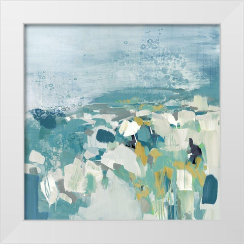 Above the Sea  White Modern Wood Framed Art Print by Rowan, Grace