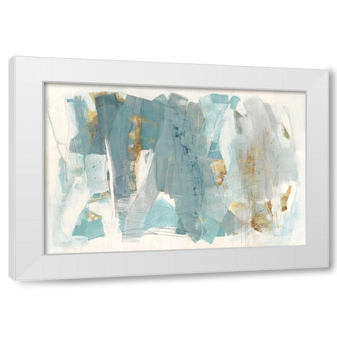 Blue Glaze  White Modern Wood Framed Art Print by Rowan, Grace