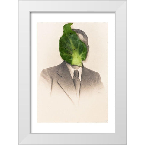 Sprout Head White Modern Wood Framed Art Print by Dickey, Ben