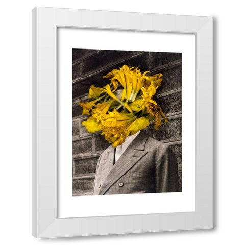Flower Head White Modern Wood Framed Art Print by Dickey, Ben