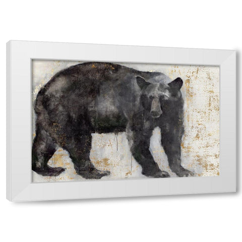 Bear Crossing II White Modern Wood Framed Art Print by Hawksley, Beverley