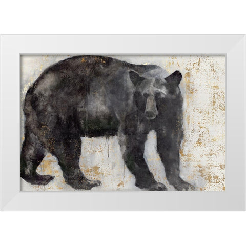 Bear Crossing II White Modern Wood Framed Art Print by Hawksley, Beverley