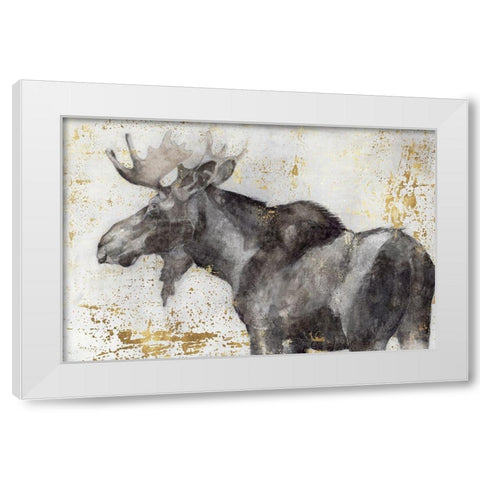 Alces Trail II White Modern Wood Framed Art Print by Hawksley, Beverley