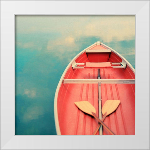 Floating on a Cloud White Modern Wood Framed Art Print by Bock, Alicia