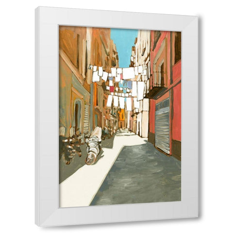 Summer in Naples White Modern Wood Framed Art Print by Errico and Slyp