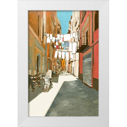 Summer in Naples White Modern Wood Framed Art Print by Errico and Slyp