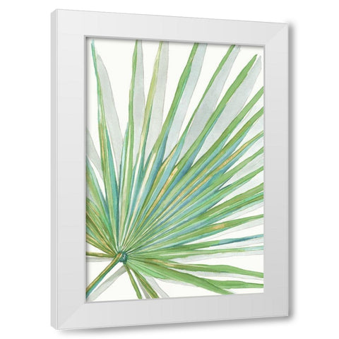 Palma Ventaglio White Modern Wood Framed Art Print by Errico and Slyp