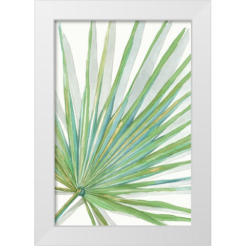 Palma Ventaglio White Modern Wood Framed Art Print by Errico and Slyp
