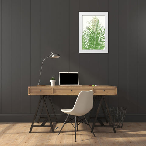 Palma da Cocco White Modern Wood Framed Art Print by Errico and Slyp