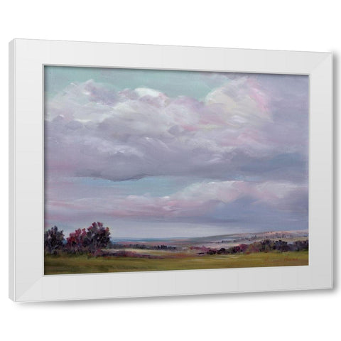 In the Clouds White Modern Wood Framed Art Print by Broome, Marianne