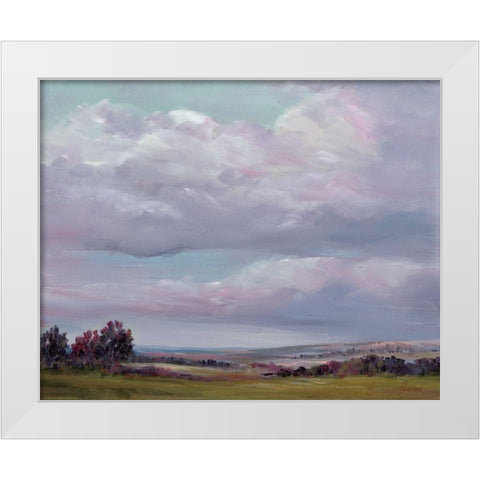 In the Clouds White Modern Wood Framed Art Print by Broome, Marianne