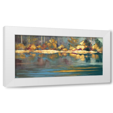 Lake Impressions II White Modern Wood Framed Art Print by Broome, Marianne