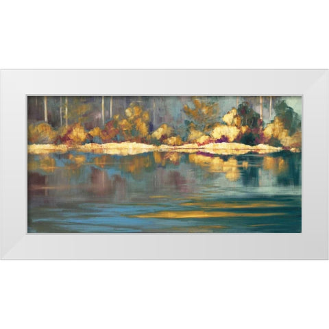 Lake Impressions II White Modern Wood Framed Art Print by Broome, Marianne