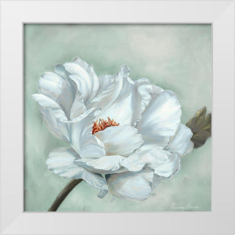 Precious Peony I White Modern Wood Framed Art Print by Broome, Marianne