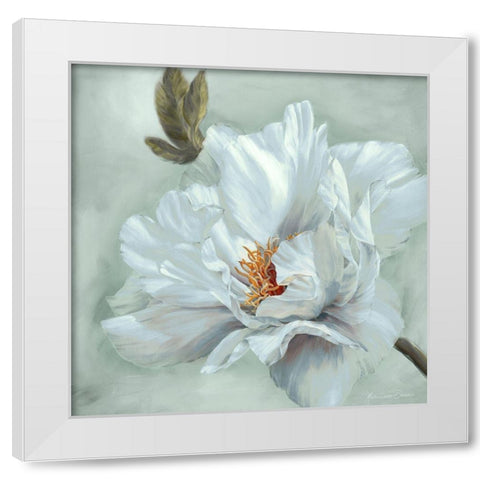 Precious Peony II White Modern Wood Framed Art Print by Broome, Marianne