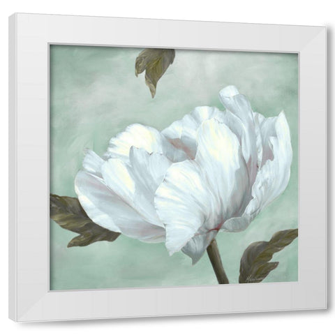 Precious Peony IV White Modern Wood Framed Art Print by Broome, Marianne