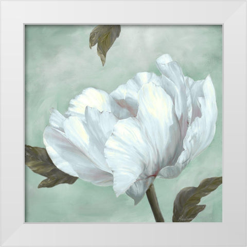 Precious Peony IV White Modern Wood Framed Art Print by Broome, Marianne