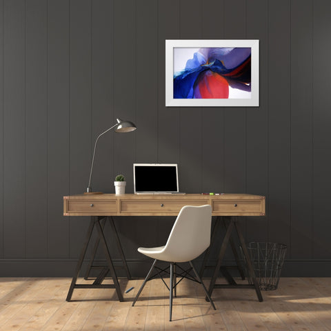 Journey White Modern Wood Framed Art Print by Ridgeway, Bette