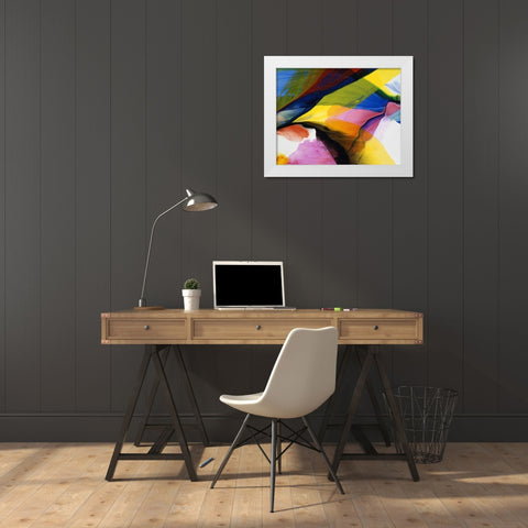 Stop and Smell the Roses White Modern Wood Framed Art Print by Ridgeway, Bette