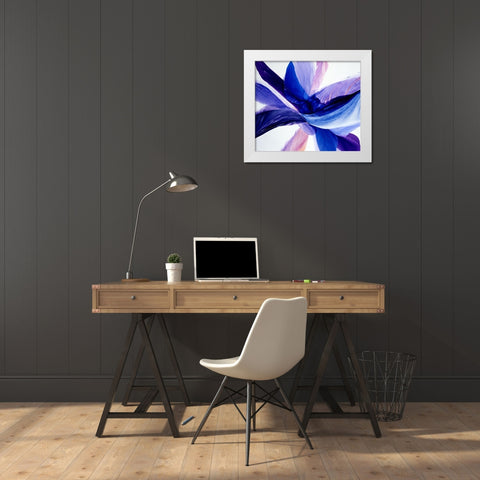 Convergence White Modern Wood Framed Art Print by Ridgeway, Bette
