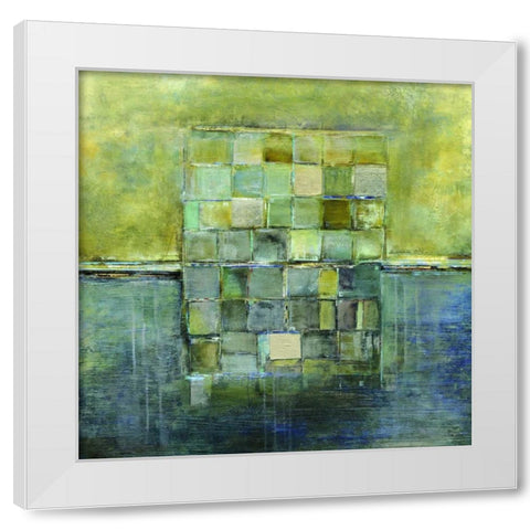 Capiz Tiles White Modern Wood Framed Art Print by Dolce, Carmen
