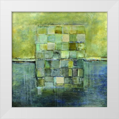 Capiz Tiles White Modern Wood Framed Art Print by Dolce, Carmen