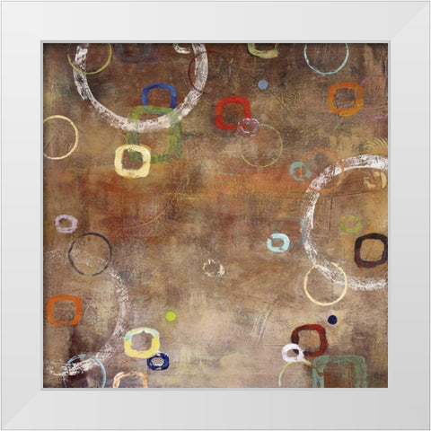 Binary II White Modern Wood Framed Art Print by Dolce, Carmen