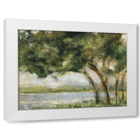 Tree and Clearing White Modern Wood Framed Art Print by Dolce, Carmen