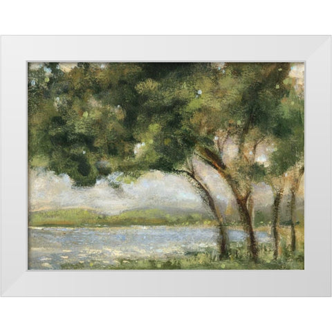 Tree and Clearing White Modern Wood Framed Art Print by Dolce, Carmen
