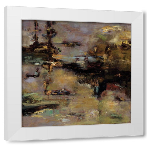 In the Pond White Modern Wood Framed Art Print by Dolce, Carmen