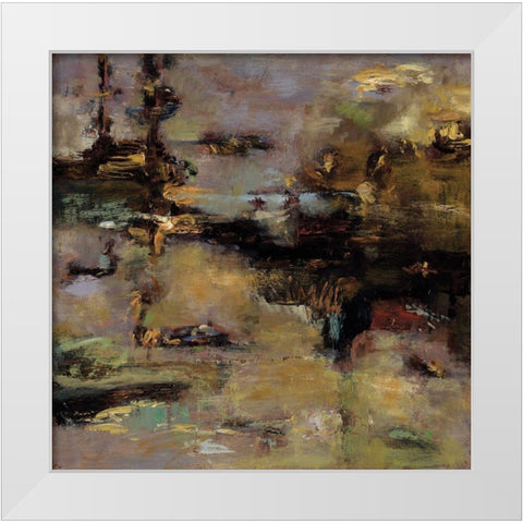 In the Pond White Modern Wood Framed Art Print by Dolce, Carmen