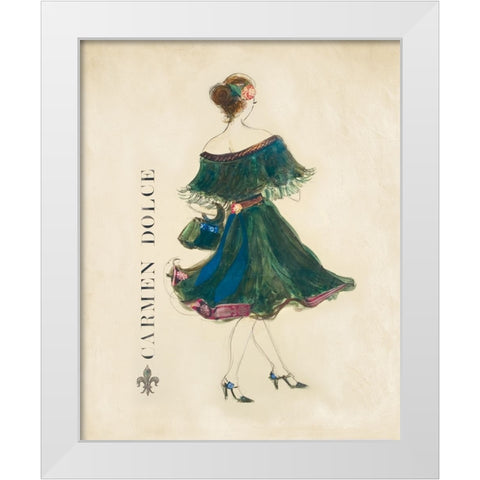 Glamour Collection I White Modern Wood Framed Art Print by Dolce, Carmen
