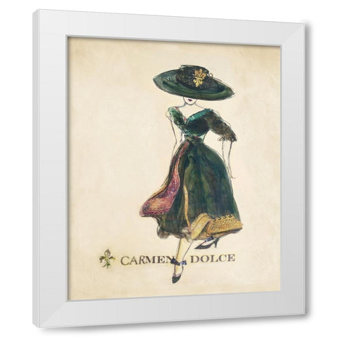 Glamour Collection II White Modern Wood Framed Art Print by Dolce, Carmen
