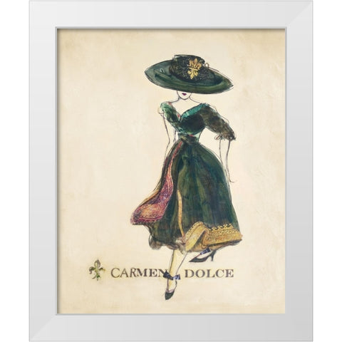 Glamour Collection II White Modern Wood Framed Art Print by Dolce, Carmen