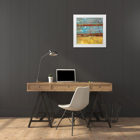 Posture II White Modern Wood Framed Art Print by Dolce, Carmen
