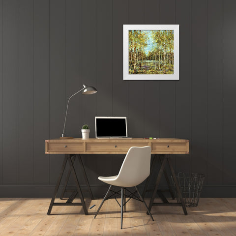 Pristine White Modern Wood Framed Art Print by Dolce, Carmen