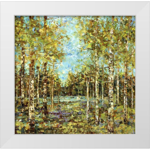 Pristine White Modern Wood Framed Art Print by Dolce, Carmen