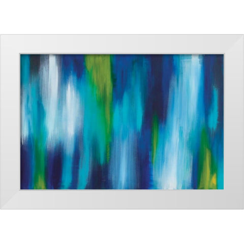 Aquos White Modern Wood Framed Art Print by Soccio, Christine