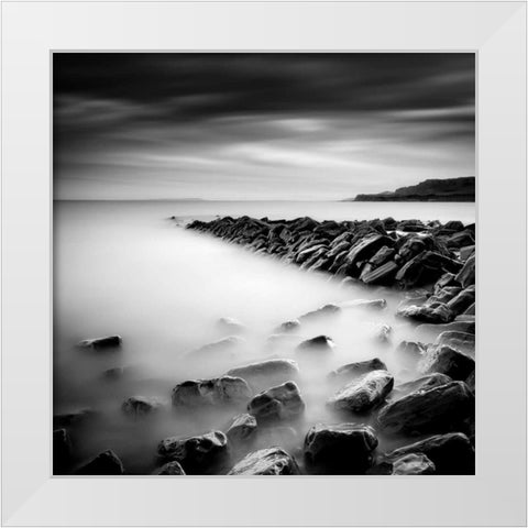 Clavells White Modern Wood Framed Art Print by Cherry, Rob