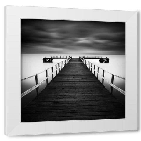 Hamworthy White Modern Wood Framed Art Print by Cherry, Rob