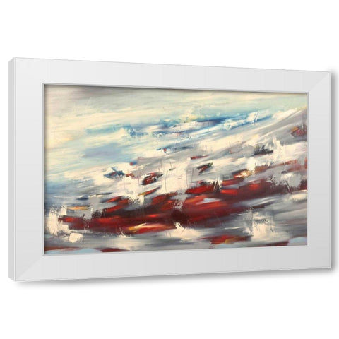 Solitude White Modern Wood Framed Art Print by Ligeros, Cynthia
