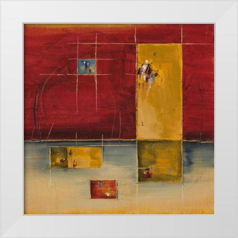 Convergence White Modern Wood Framed Art Print by Ligeros, Cynthia