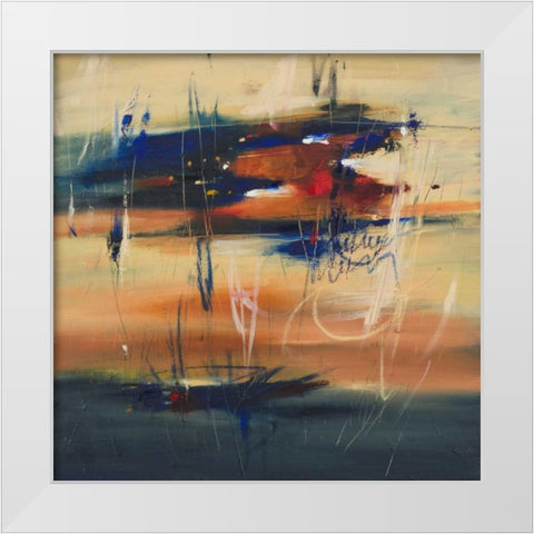 October Dream White Modern Wood Framed Art Print by Ligeros, Cynthia