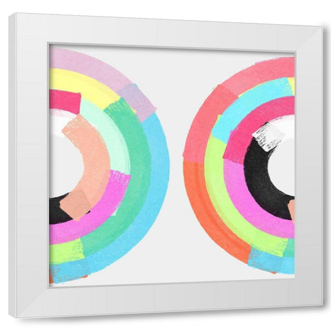 Polychromatic Partners I White Modern Wood Framed Art Print by Essue, Christine